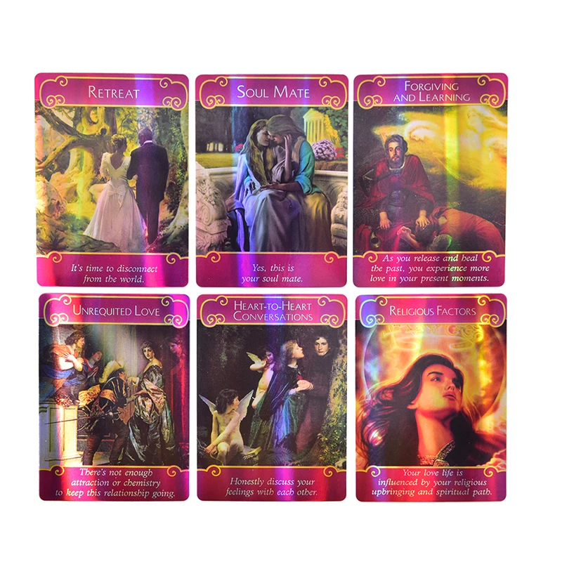 Holographic Romance Angels Oracle Tarot Cards English Board Game Playing Card | Спорт и развлечения