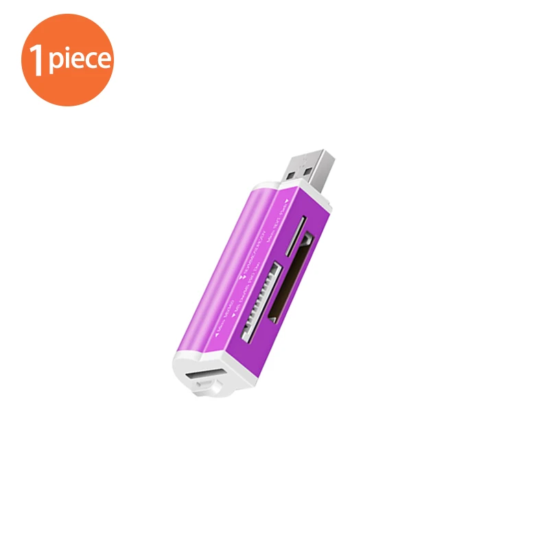 purple USB 2,0 Micro SD кард-ридер для Micro SD карты TF карта адаптер Plug and Play для ноутбука настольного ПК - Цвет: purple
