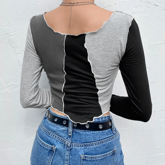 Vintage Patchwork Split krótki Top Tees kobiety Gothic z długim rękawem haft Casual estetyczne dziewczyny t-shirty jesień 2020 Iamhotty tanie i dobre opinie REGULAR Sukno CN (pochodzenie) Na wiosnę jesień COTTON spandex SHORT NONE tops Z KRÓTKIM RĘKAWEM Pełne Dobrze pasuje do rozmiaru wybierz swój normalny rozmiar Vintage Patchwork Split krótki Top Tees kobiety Gothic z długim rękawem haft Casual estetyczne dziewczyny t-shirty jesień 2020 Iamhotty tanie i dobre opinie REGULAR Sukno CN (pochodzenie) Na wiosnę jesień COTTON spandex SHORT NONE tops Z KRÓTKIM RĘKAWEM Pełne Dobrze pasuje do rozmiaru wybierz swój normalny rozmiar