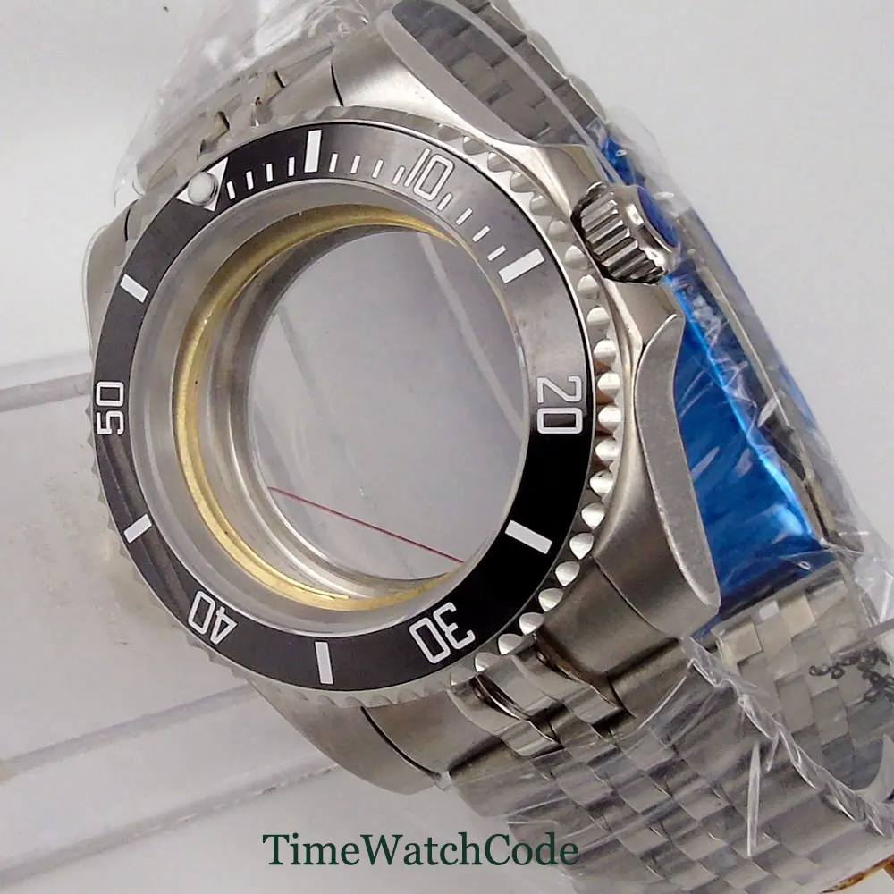 40 мм чехол для часов + запасные части ремешка подходит NH35A Miyota8215 821A ETA2836 сапфировое