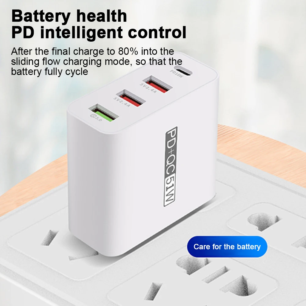 

Зарядное устройство FLOVEME с USB Type-C и поддержкой быстрой зарядки