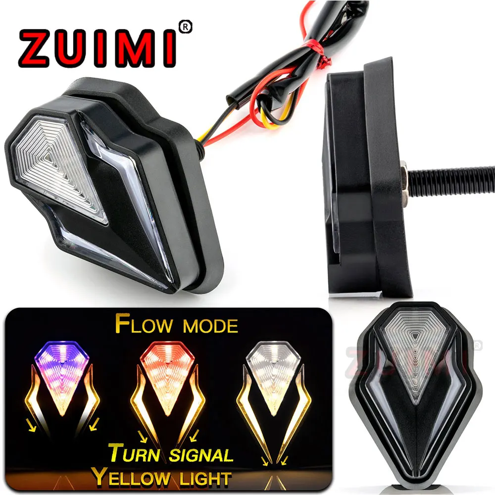 

2pcs / Diamond Dual-light Flow Mode Led Corner Motorcycle Turn Signal 0.5w 0.416a M10mm12v 18smd For Yamaha Virago 750