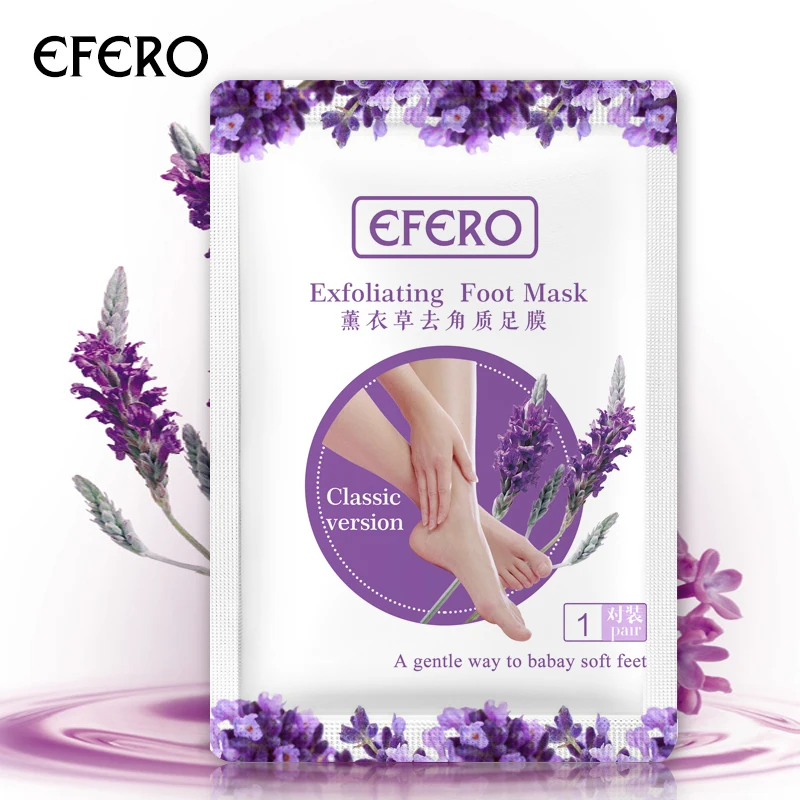 

2pair Lavender Tender Foot Mask Peeling Callus Remove Dead Skin Cuticles Heel Exfoliating Feet Mask for Legs Socks For Pedicure