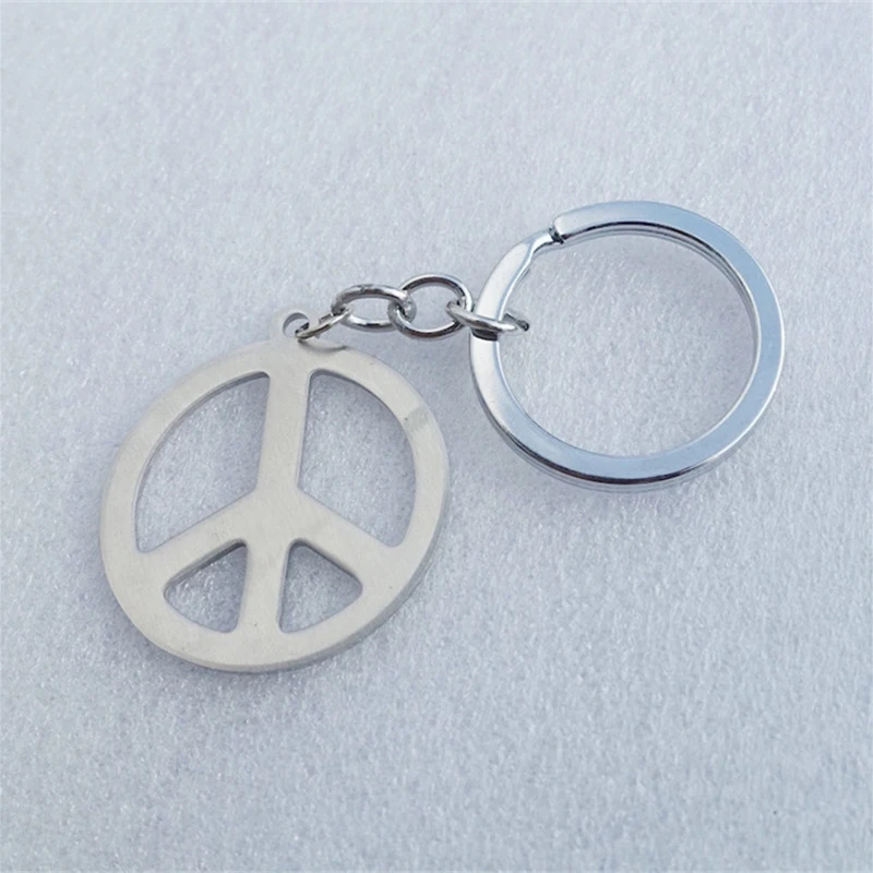 Брелок для ключей из нержавеющей стали с надписью Peace | Украшения и аксессуары