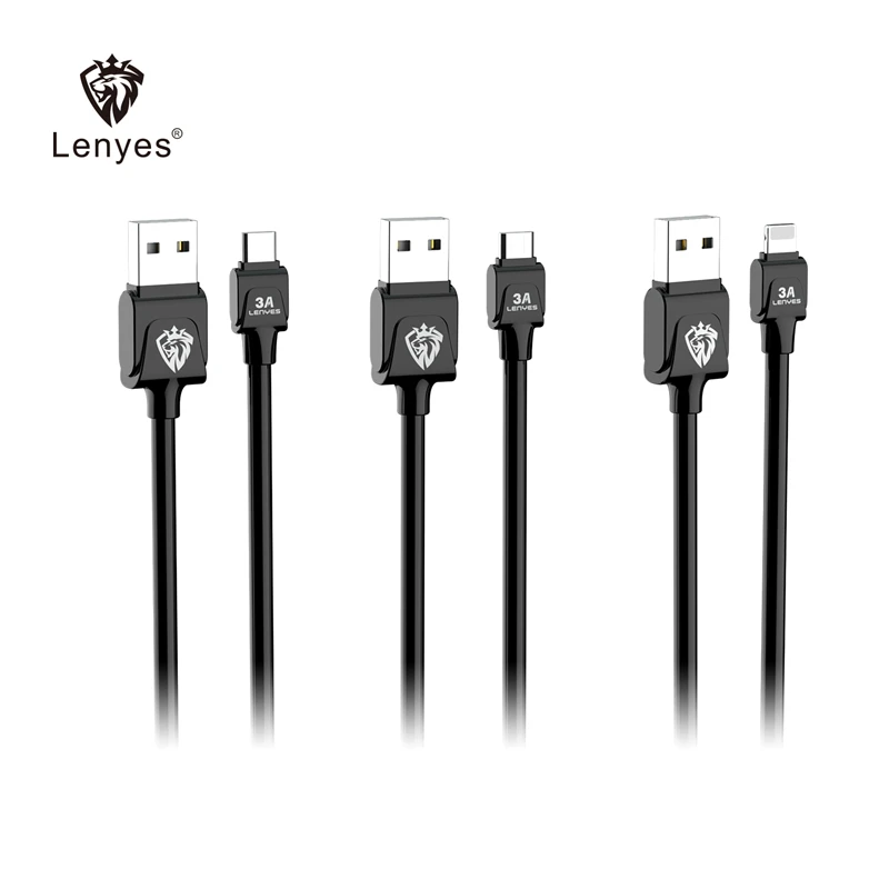 Lenyes 3A кабель для быстрой зарядки Micro USB быстрое зарядное устройство 100 см шнур Microusb