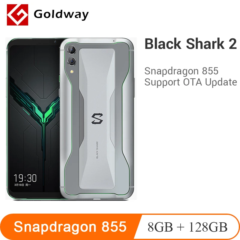 Xiaomi черный Акула 2 8 Гб 128 ГБ Snapdragon 855 Восьмиядерный игровой смартфон 6,3" 48MP камера 19,5: 9 полноэкранный мобильный телефон