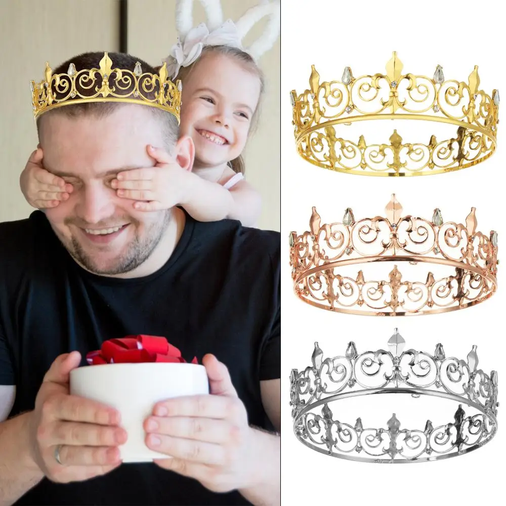 1 шт. новая корона Короля для мужчин металлическая Королевская принца дня