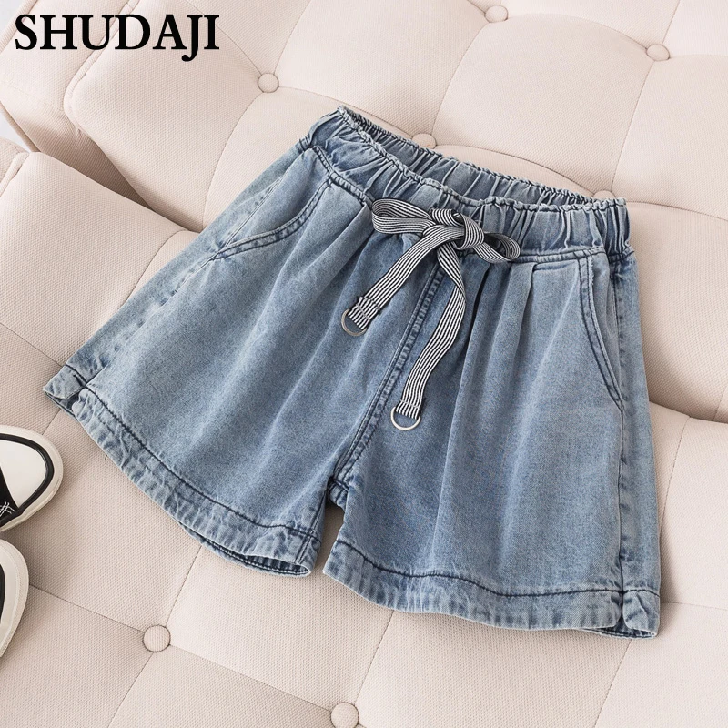 Женская одежда большого размера облегающие джинсовые шорты для отдыха полных