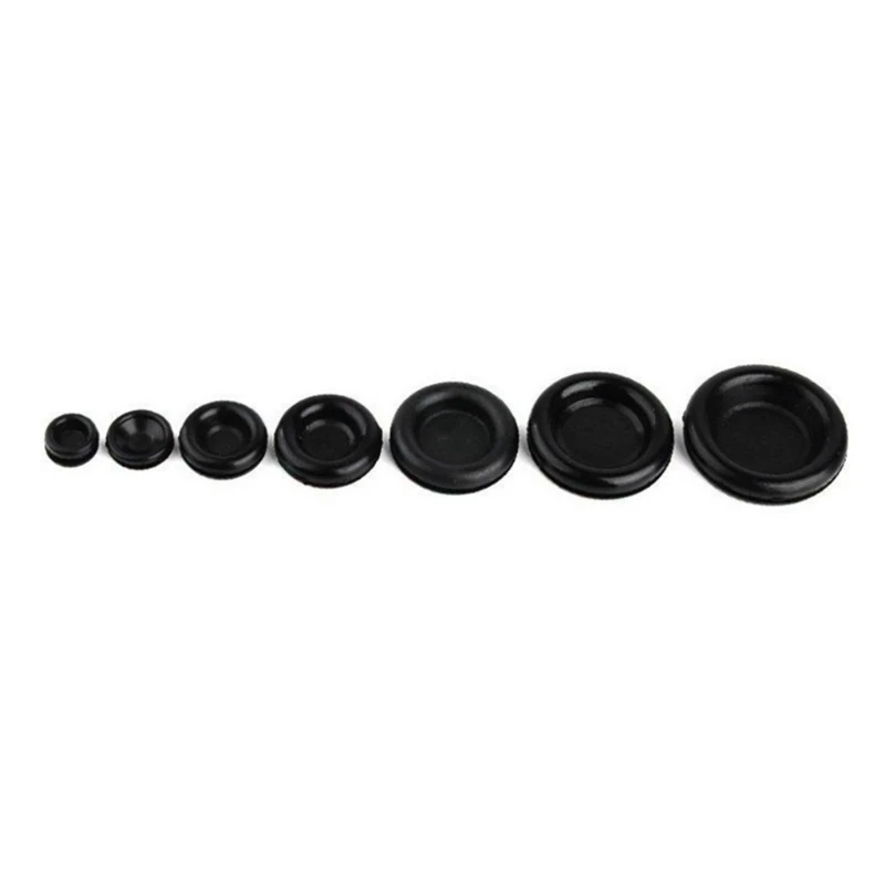 

OOTDTY 170 Rubber Grommet Assortment Firewall Hole Plug Set Electrical Wire Gasket Kit