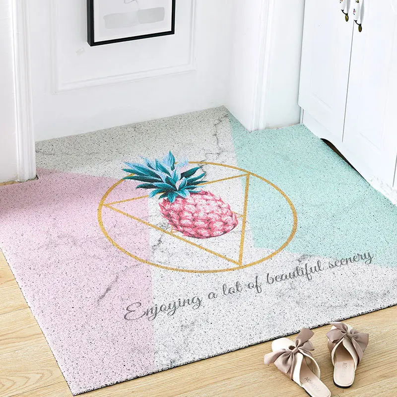 Pineapple Коврик для двери в скандинавском стиле С КАКТУСОМ, наружная входная дверь, ПВХ, Проволочная петля, нескользящий коврик для ног, коврики для передней двери, сделай сам - Цвет: Pineapple