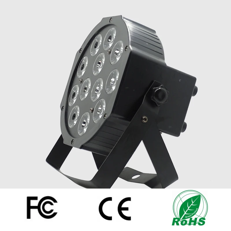 20 шт./лот 12x12 Вт Светодиодный светильник Par s RGBWA UV 6 в 1 плоский par led Can 64 настенный