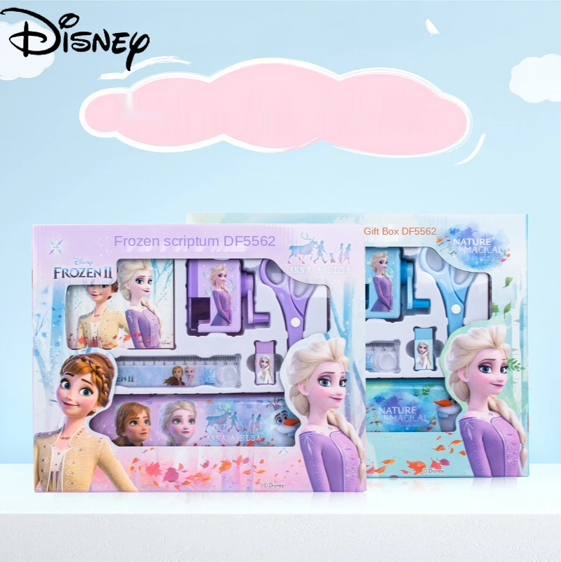 

Набор канцелярских принадлежностей Disney холодное сердце, Подарочная коробка, набор из 7 предметов, для учеников начальной школы, точилка для ...