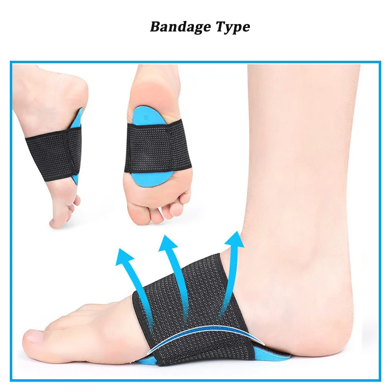 Arch Pad Support Insoles for Flat Foot Correction High Arch Cushioning Plantar Fasciitis Pain Relief Foot Care Orthopedic Insole