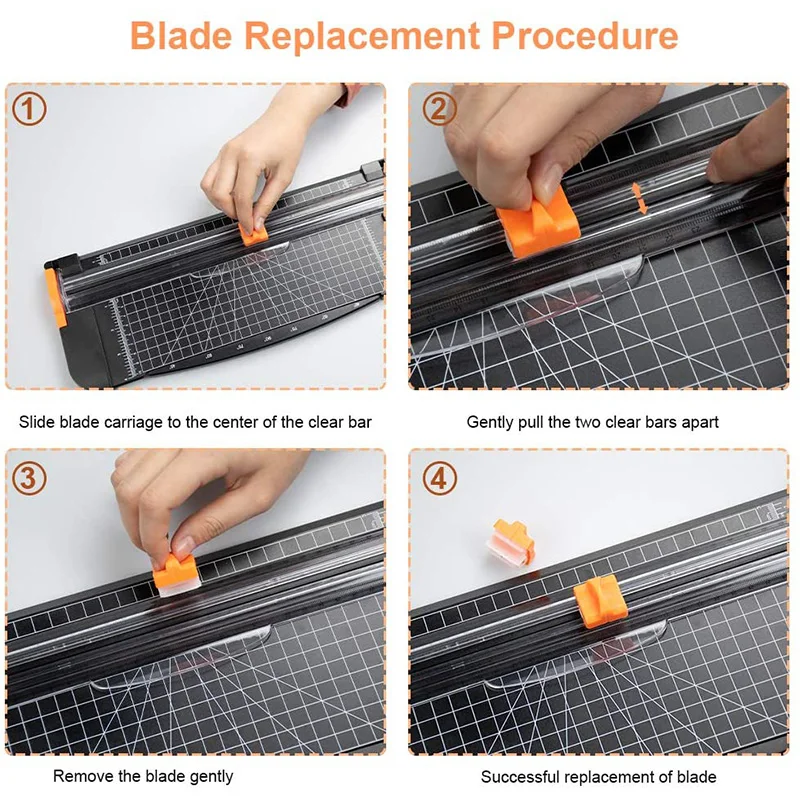 

2 Pack A4 Paper Cutter with Automatic Security Safeguard, 12 Inch Paper Trimmer Scrapbooking for Cutting Card Stock