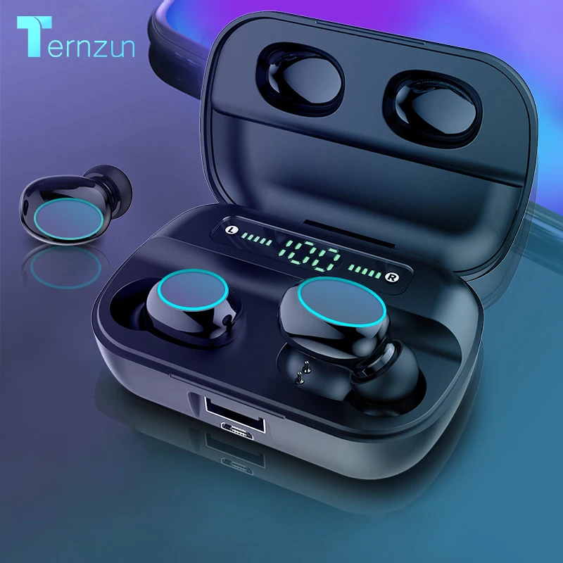 Беспроводные мини наушники HBQ Touch Bluetooth V5.0 портативные TWS 3D стереогарнитура 1200 мАч