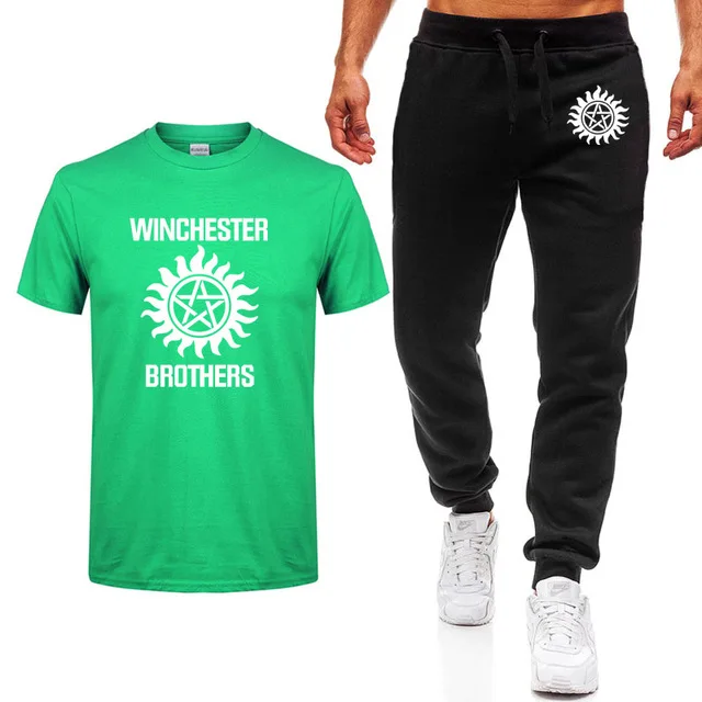 Супернатуральная футболка мужские летние братья-Винчестеры модные повседневные