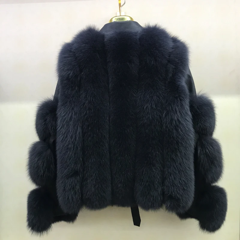 Real Fox Fur Coat Women Real Fur Coat Natur Fox Fur Biker Jacket Overcoat Fur Jackets For Women Fur Coat Women Raccoon Jacket