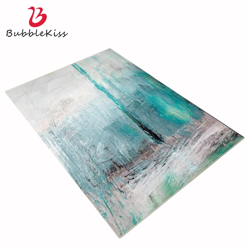 

Bubble Kiss Abstract Carpet For Living Room Modern Oil Painting Fresh Lake Blue Large Floor Rug Home Decor Teenager Bedroom Rugs