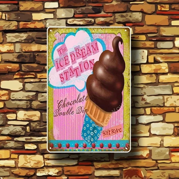 

American Dining Car Tin Sign Retro Metal Sign Wall Decoration Kitchen Coffee Bar Fast Food Poster