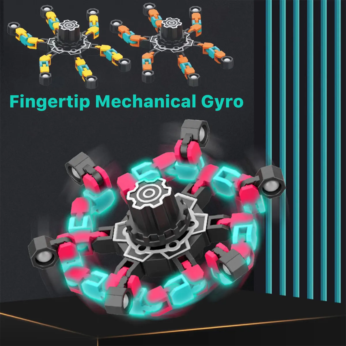 

Deformed Fidget Spinner Luminous Chain DIY Spinning Top For Children Antistress Hand Spinner Vent Toys Adult Stress Relief Gift