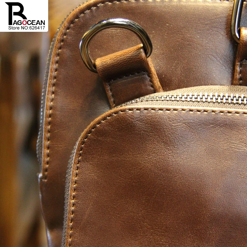 Сумка на плечо из ПУ кожи для мужчин деловой мессенджер портативный портфель