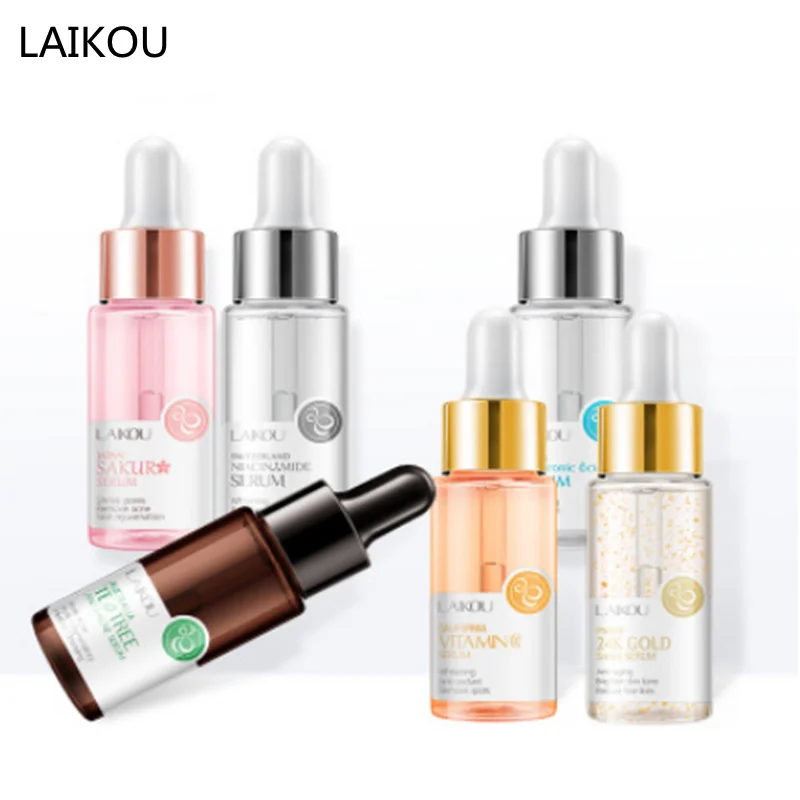 

LAIKOU Essence Anti-Aging Whitening Face Serum Moisturizing Shrinking Pores Anti-Wrinkle Reparing Brightening Facial Care 17ml