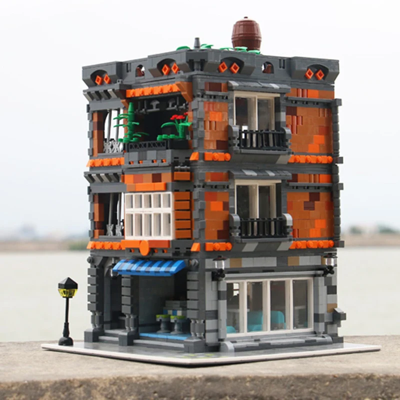 DHL Theuniquebrick Street View MOC строительные блоки фрукты кондитерский магазин совместимые