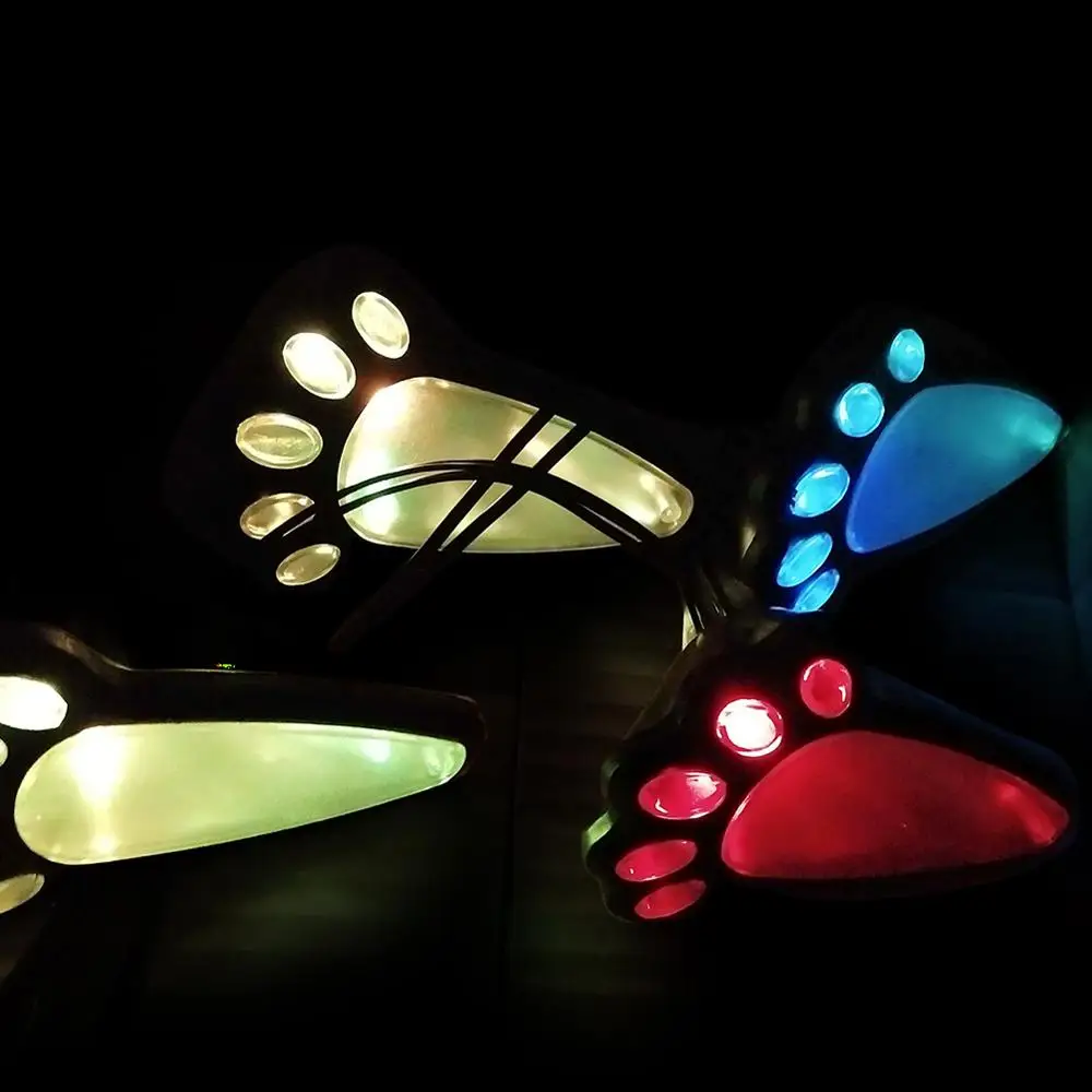 Multicolor light 4 солнечного кота животных лапы печати свет светодиодный лампы на солнечных батареях сад на открытом воздухе фонарь путь декоративное освещение следы лампы - Испускаемый цвет: Multicolor light
