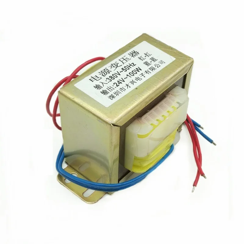 EI-100W Тип трансформатора однофазный от 380 В до 24 4A 100 Вт переменный ток частота