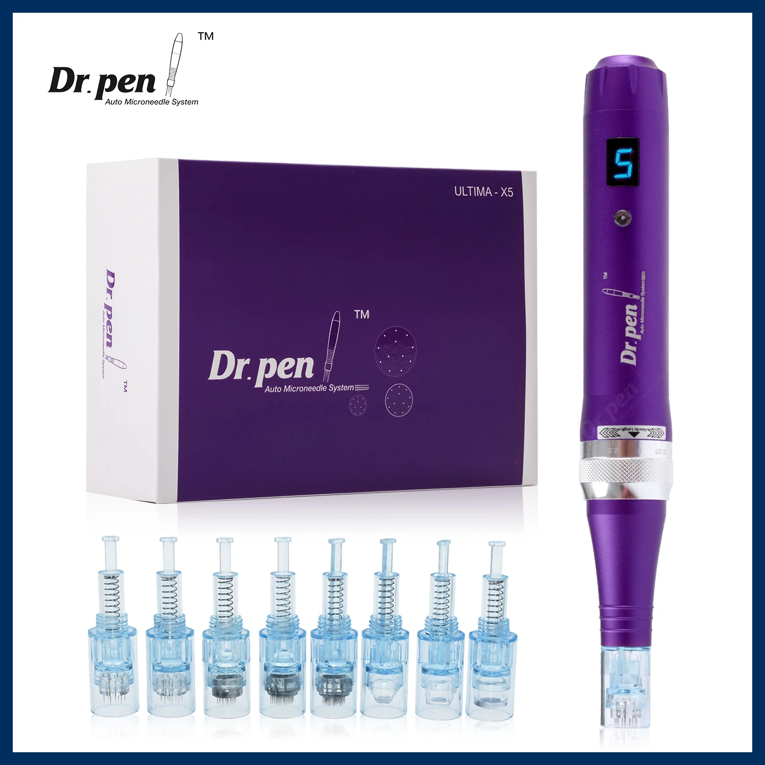 Dr. Pen Ultima X5 With 12 pcs Needles Microneedling Pen Professional Micro Dermapen Microneedling Face Roller Skin Care Kits