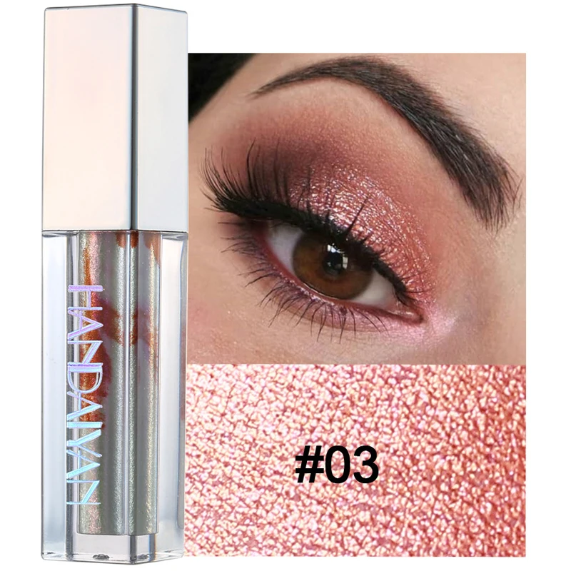 Розовые фиолетовые блестящие жидкие тени для век подводка глаз Карандаш Макияж