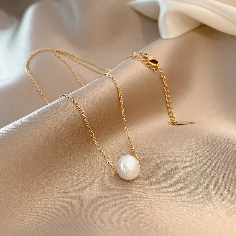 

XIYANIKE 316L Stainless Steel New Trend Romantic Pearl Pendant Necklace Clavicle Chain For Women Gift Fashion Jewelry Wholesale
