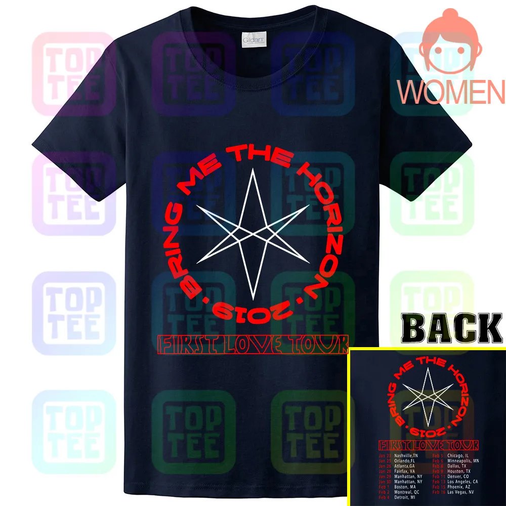 Women Navy Редкие товары Bring Me the Horizon First Love tour футболка S-3XL - Цвет: Women Navy