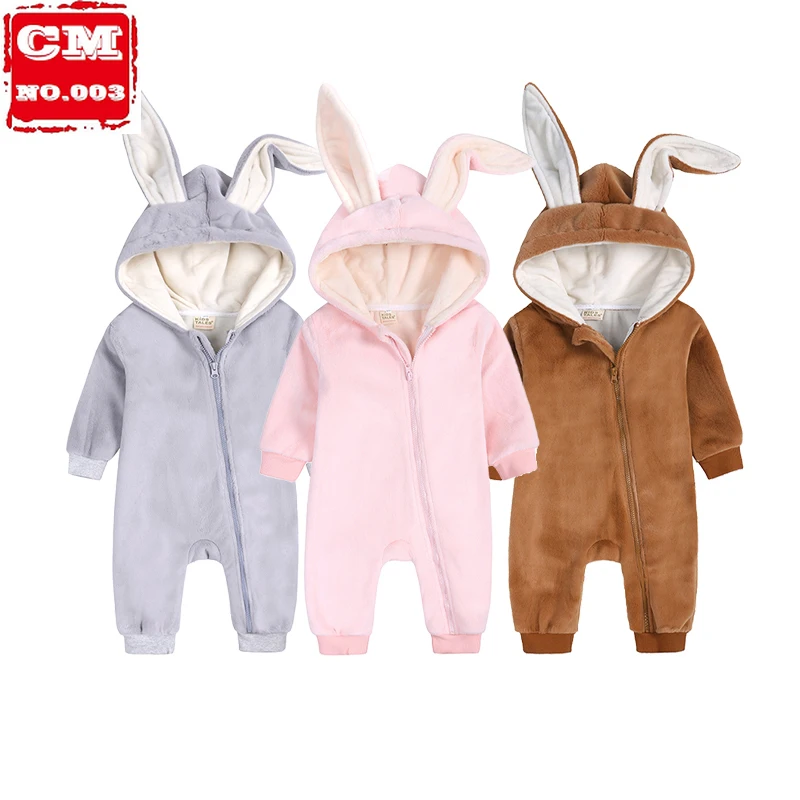 

Winter Warm Long Sleeve Bodysuit Toddler Jumpsuit For Newborn Baby Boys Girls Romper Hooded Wool Overall Clothes 3 to 6 Months