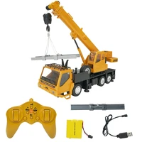 124 10ch rc hoist crane model engineering vehicle remote control freight elevator toys gifts for children 3822