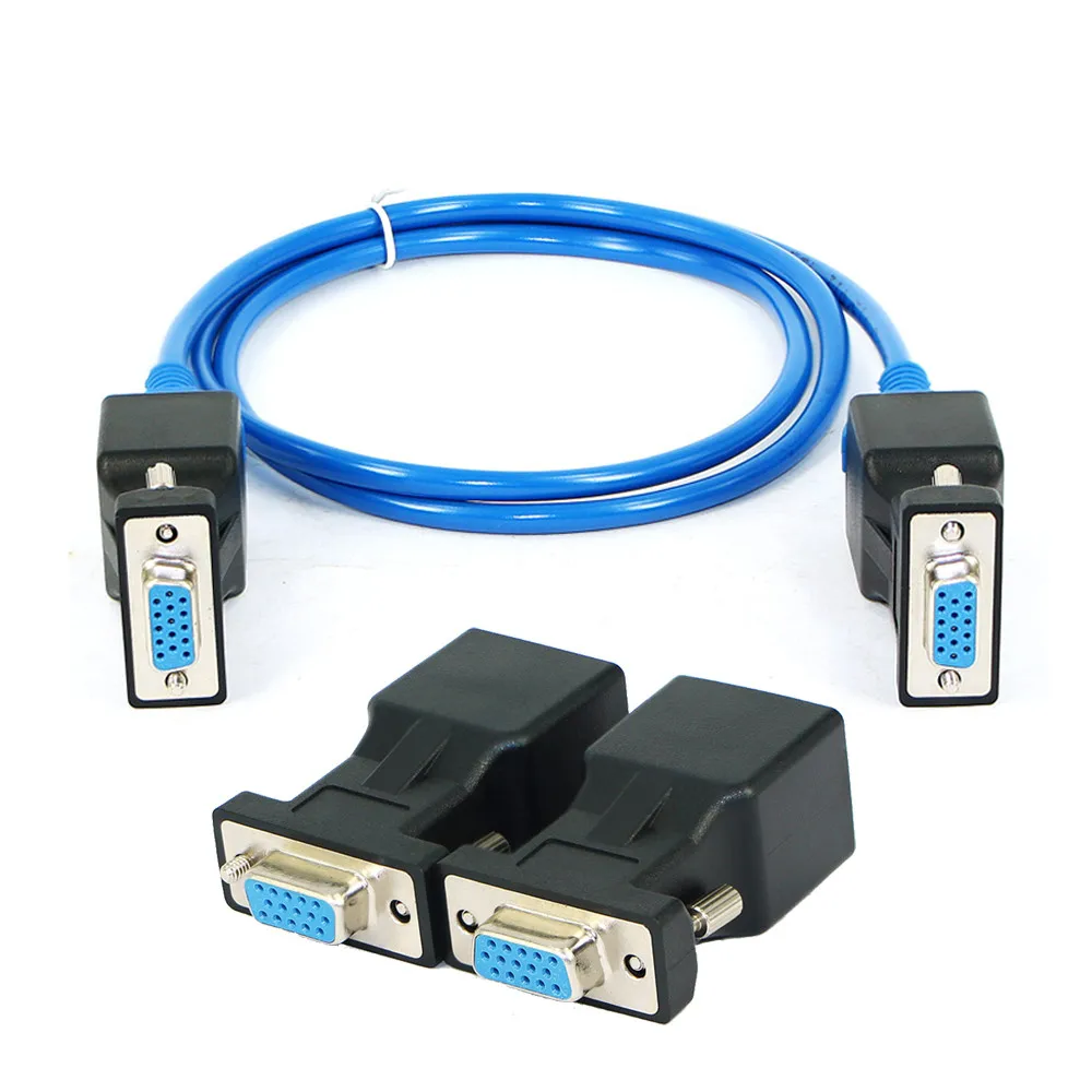 1 пара удлинитель VGA папа мама к LAN RJ45 CAT5 CAT6 20 м сетевой кабель адаптер 5 25 |