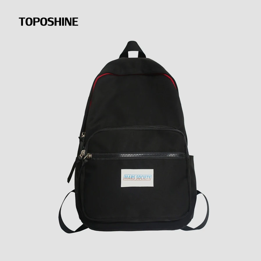 

2021 Preppy Black Backpack Women Waterproof Candy Colors Backpacks High School Bags for Teenage Girl Patchwork Travel Rucksack