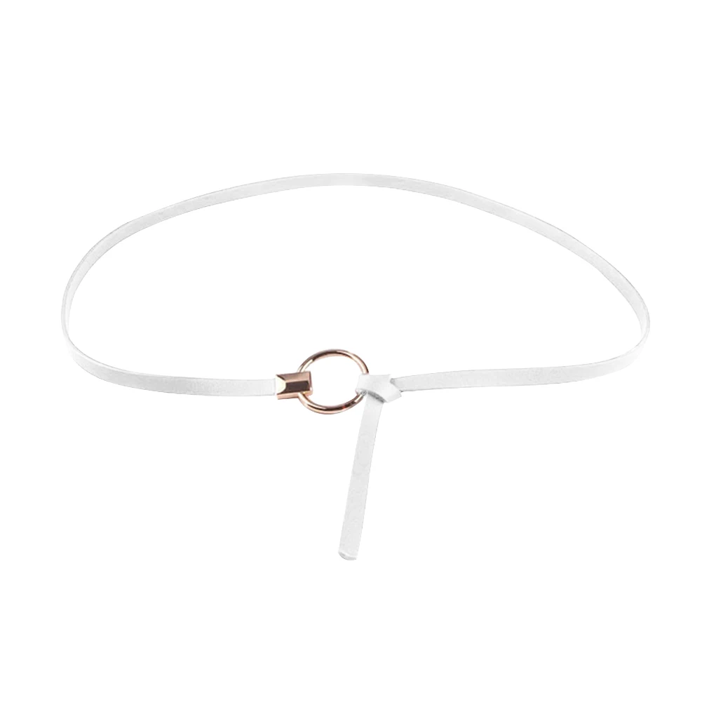 

Woman Thin Dress Knotted Ring Wild Belt Small Sweater Chain Waist Round Buckle Decorative Fashion