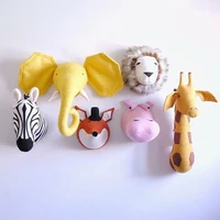 zebraelephantgiraffe 3d animal head wall mount children stuffed toys kids room wall home decoration accessories birthday gifts