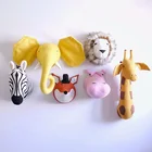 ЗебраСлонЖираф, 3D голова животного, настенное крепление, детские мягкие игрушки, детская комната, настенное украшение для дома, аксессуары, подарки на день рождения