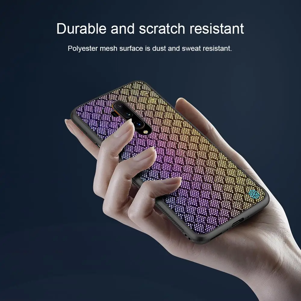 Для OnePlus 7T Pro чехол NILLKIN мерцающий для задняя крышка coque capas Nilkin светоотражающий
