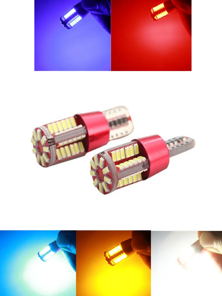 10x T10 168 192 W5W 57 SMD 3014 LED Canbus без ошибок лампа для парковки 57smd с клиновидным