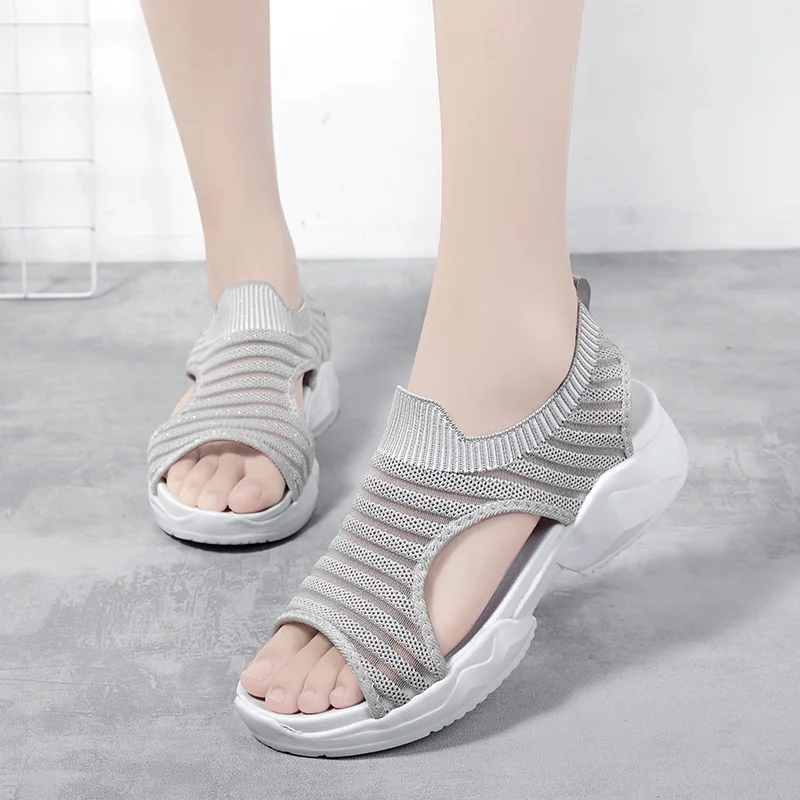 

Women Sandals 2021 Summer Beach Shoes Platform Weadge Casual Sandals Comfortable Thick Bottom Shoes Fashion Female Slip on Shoes