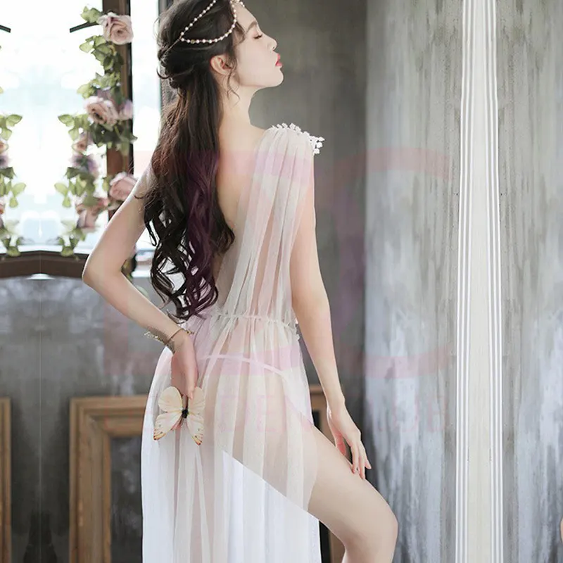 

See-Through Elegant Sexy Nightwear Erotic Chemise Sexy Nightgown Sexy Half Slip Sexy Sleepwear Sexy Pajama Sexy Lingerie 1379