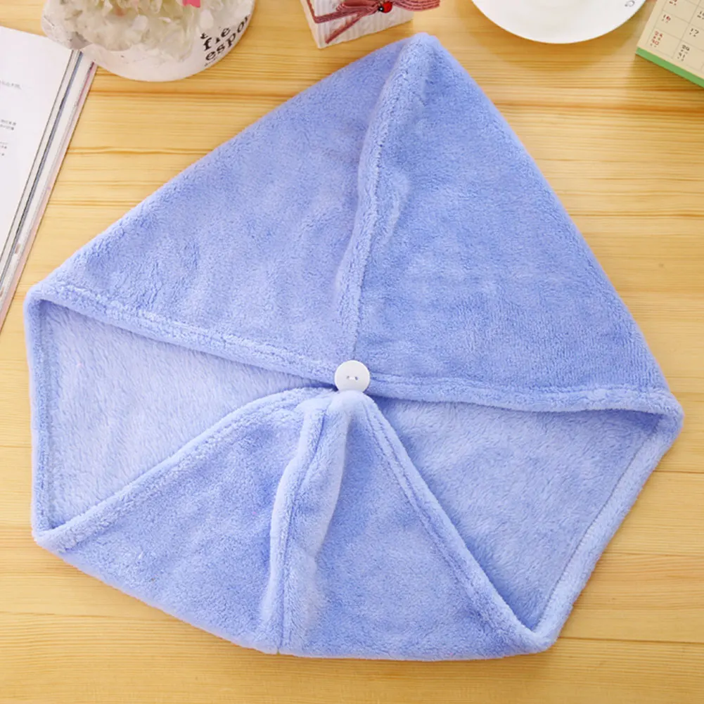 

Coral Fleece Hair Dry Towel Super Absorbent Turban Towel Wrap Turban for Women Hair Bathing Wrapped Cap