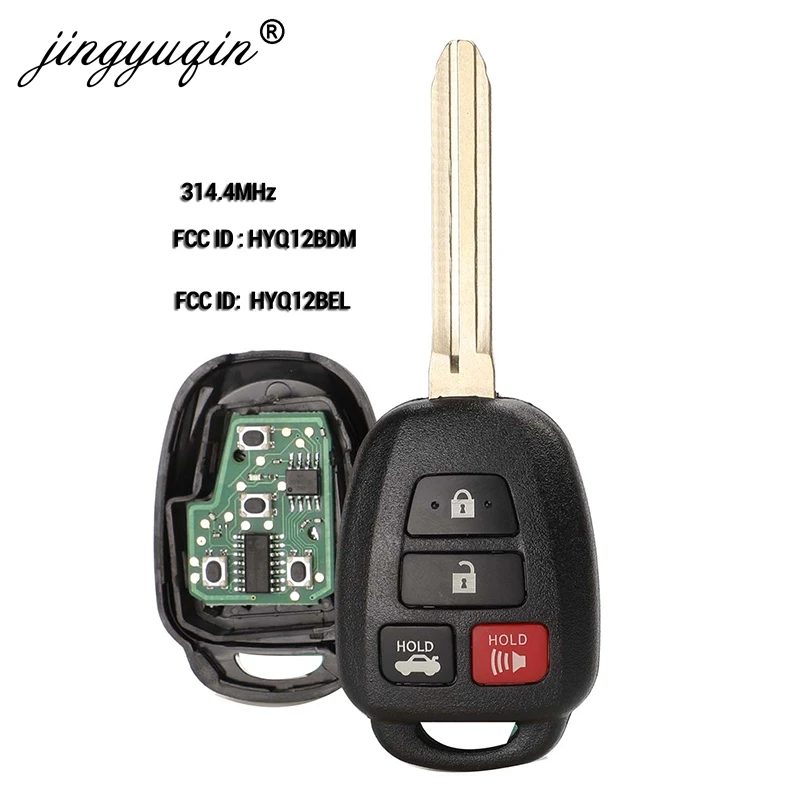 Jingyuqin 5 шт./лот HYQ12BDM / HYQ12BEL 314 4 Мгц дистанционный автомобильный брелок для Toyota Camry