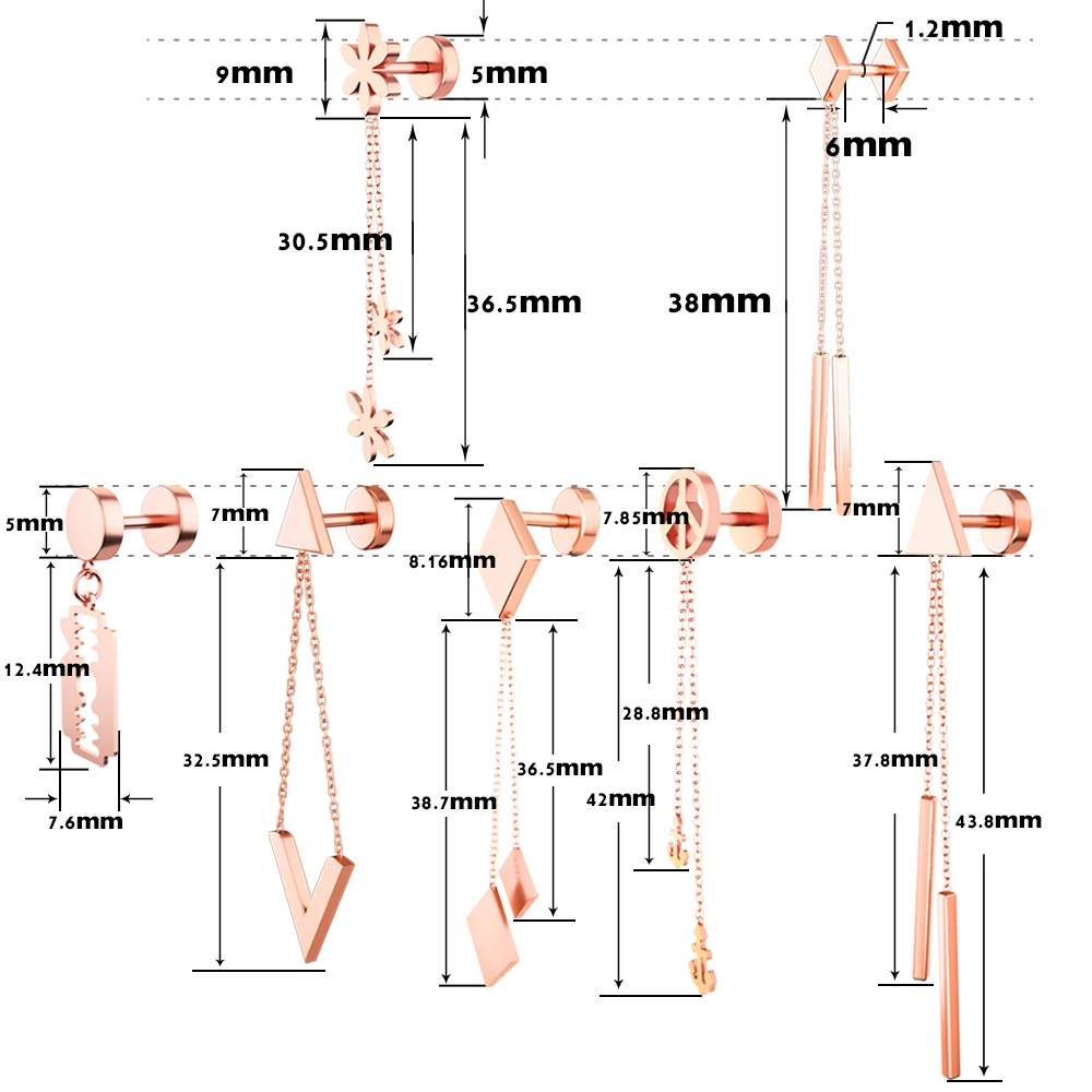 Серьги-подвески женские геометрической формы 16 г 1 пара | Украшения и аксессуары
