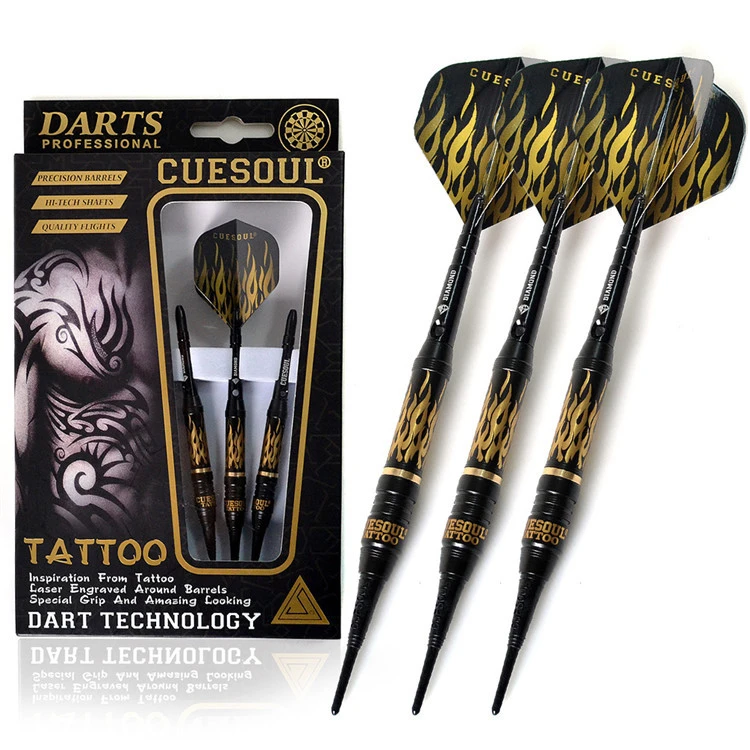 CUESOUL Tattoo series 20g профессиональные электронные мягкие наконечники дротики 145 мм