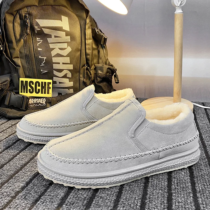 

Fashion Shoes Man Winter Super Warm Snow Boots Plush Male Casual Sneakers Faux Suede Shoes with Fur Inside Snow Boots
