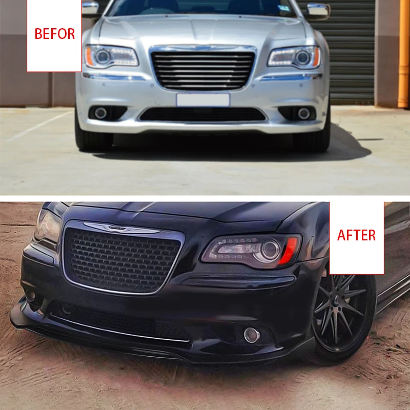 

Loyalty for 2015-2020 Chrysler 15 SRT300C Front Bumper Lip Spoiler Splitter Gloss Black Car Accessories